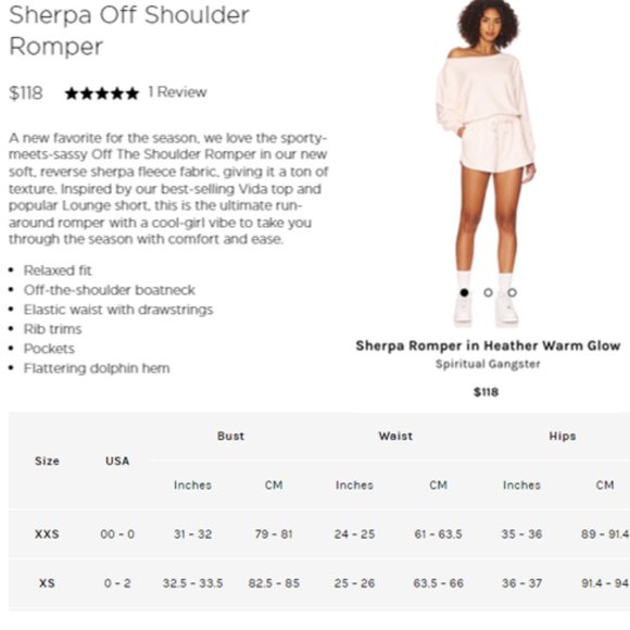 SPIRITUAL GANGSTER Sherpa Off Shoulder Romper Worn 1x XS Pink Cotton Linen Blend - Picture 12 of 12